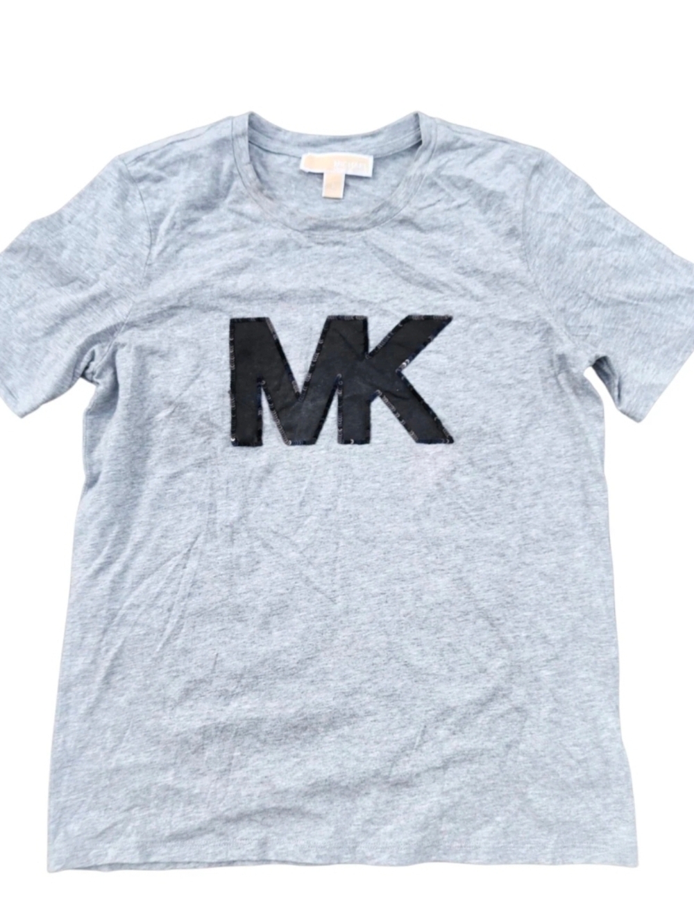 Michael Kors MK Logo T-Shirt Women’s Small Gray Short Sleeve Tee Top
